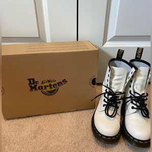 White laced Doc Martins